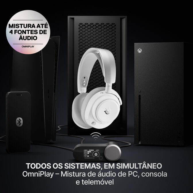 Headset SteelSeries Arctis Nova Pro OMNI Wireless/Bluetooth Branco image number 2