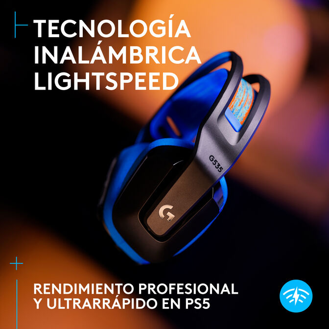 Auriculares Logitech G535 Lightspeed Wireless Negro/Azul image number 1