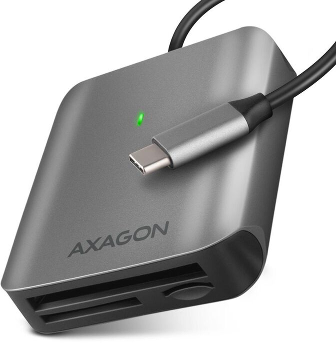 Lector de tarjetas AXAGON CRE-S3C External card reader USB-C 3.2 Gen 1, 3-slot & lun SD/microSD/CF, UHS-II image number 0