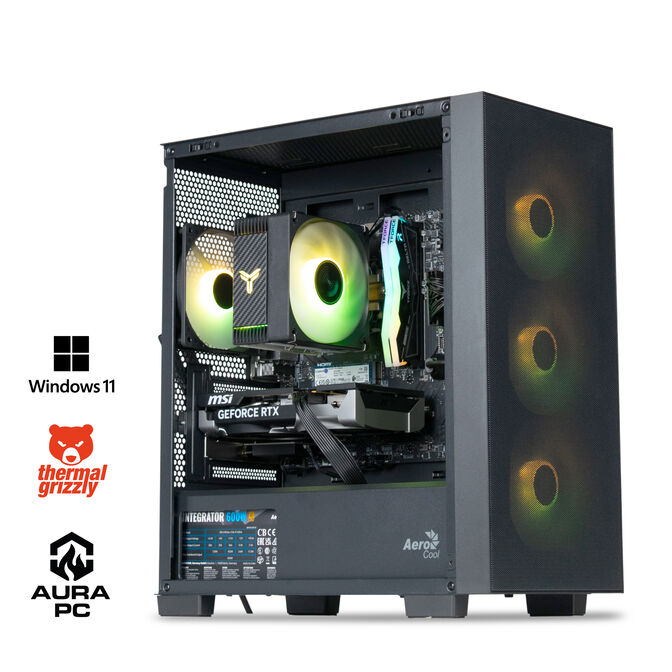 Ordenador AURA Gamer-PC Ryzen 5 7500F 32GB DDR5 1TB RTX 5060 WiFi W11 V2 image number 0
