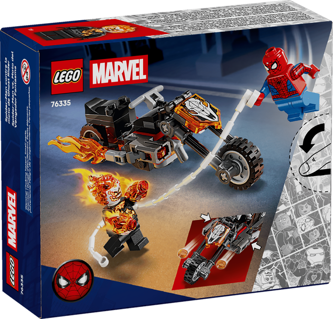 LEGO Marvel: Spider-Man contra la Moto de Ghost Rider, 72 Piezas (76335) image number 1