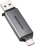 Lector de tarjetas AXAGON CRE-DAC External USB 3.2 Gen1 Type-C+Type-A 2-slot SD/microSD image number null