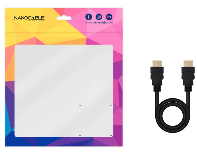Cable HDMI V2.0 4K@60Hz 18Gbps NanoCable USB-A M/M 10 M Negro image number 3