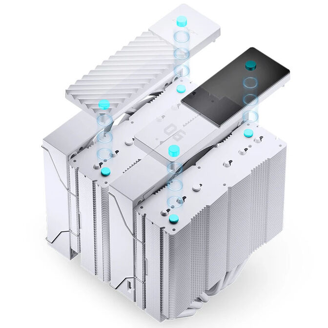 Ventilador CPU Jonsbo CC90 Dual Tower con Display Blanco - 2x 130mm image number 11