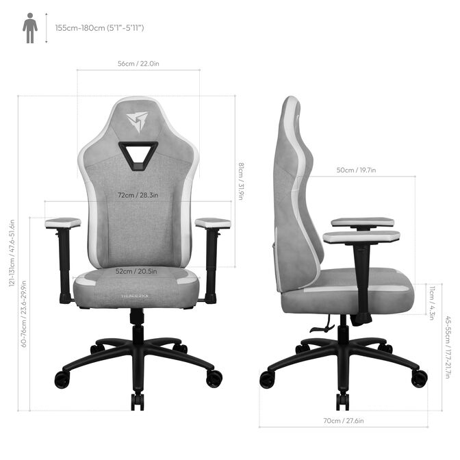 Silla Gaming ThunderX3 EAZE - Loft Grey image number 7