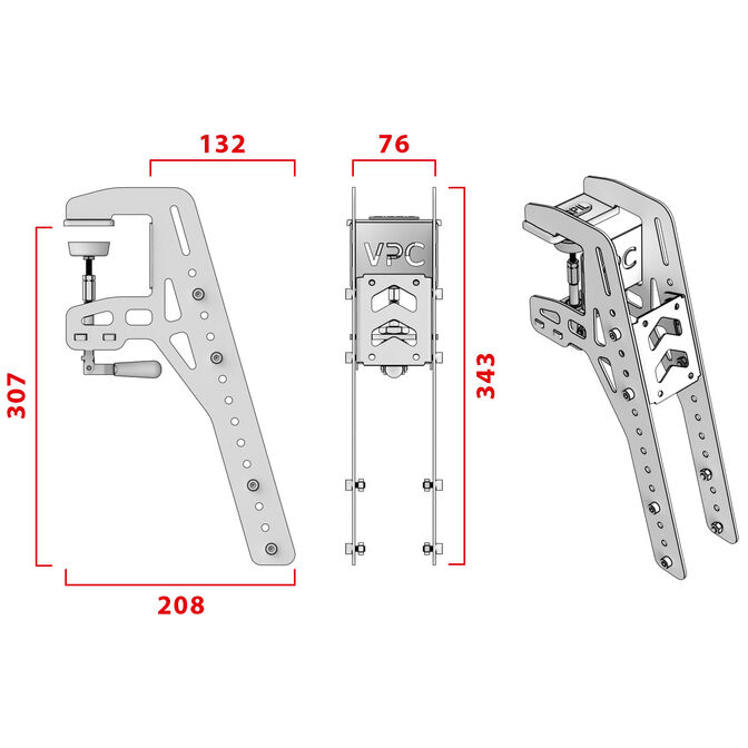 Soporte de Mesa VIRPIL Controls Desk Mount L image number 3