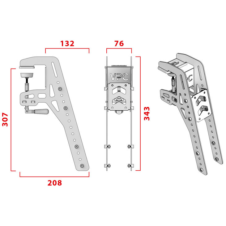 Soporte de Mesa VIRPIL Controls Desk Mount L image number 3