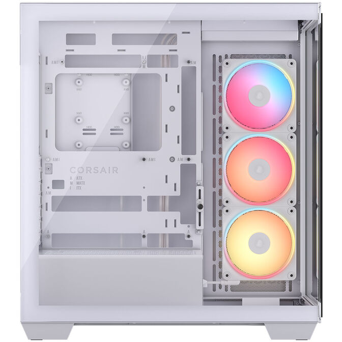 Torre E-ATX Corsair 3500X LXR Link RGB Blanco Cristal Templado image number 5