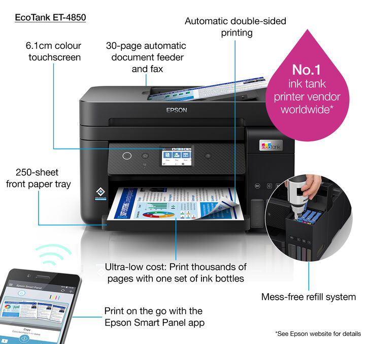 Multifuncional Epson EcoTank ET-4850 Wi-Fi image number 21