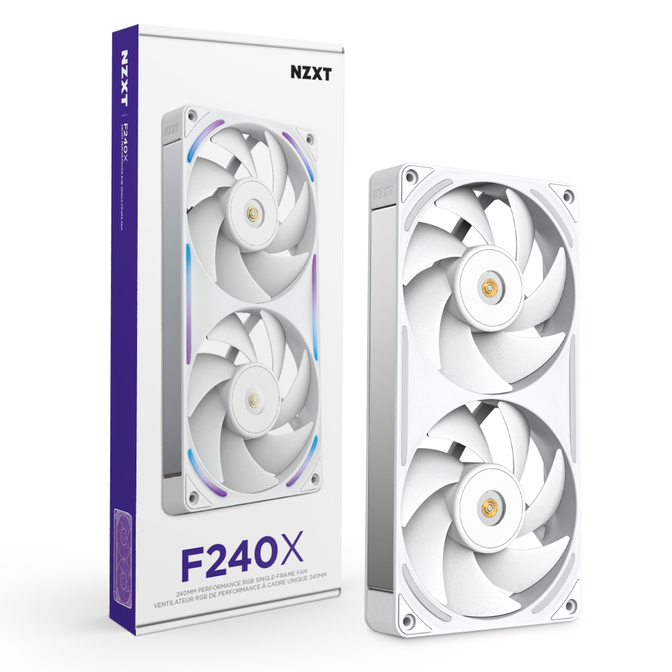 Ventilador NZXT F240X Perfomance RGB Single-Frame Blancas - Duplo Vent&iacute;lador 120mm (240mm) image number 16