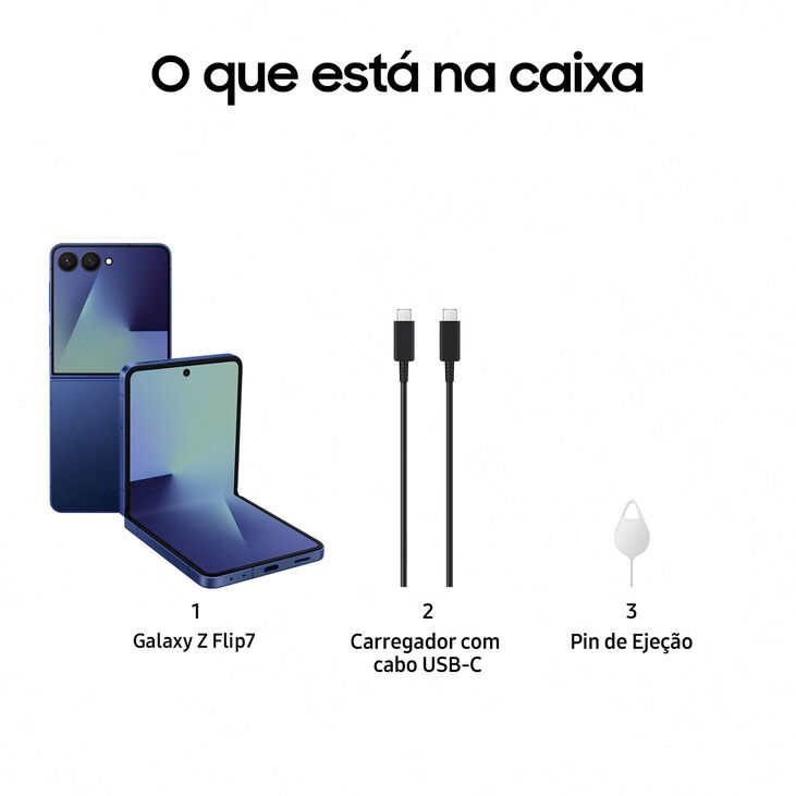 Smartphone Samsung Galaxy Z Flip 7 5G 6.9" (12 /256GB) 120Hz Azul Oscuro image number 6