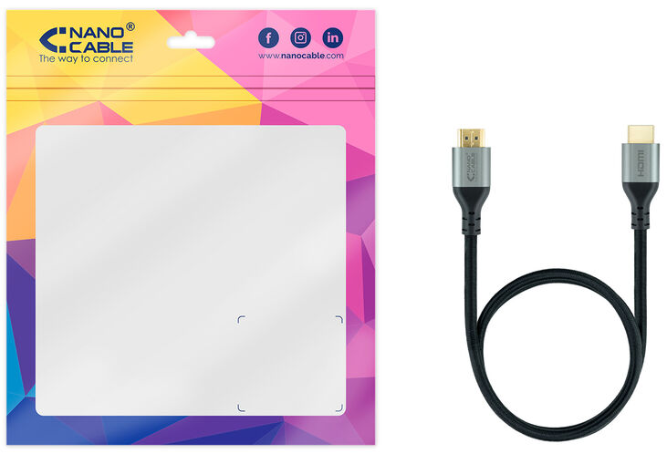 Cable HDMI V2.1 Ultra High Speed NanoCable USB-A M/M 1 M Negro Certificado ULTRA image number 3