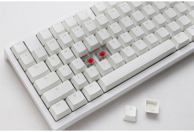 Teclado Mec&acirc;nico Ducky Zero 6108 100% Pure White RGB Tri-Mode Connect MX2A-Red (ES) image number 4