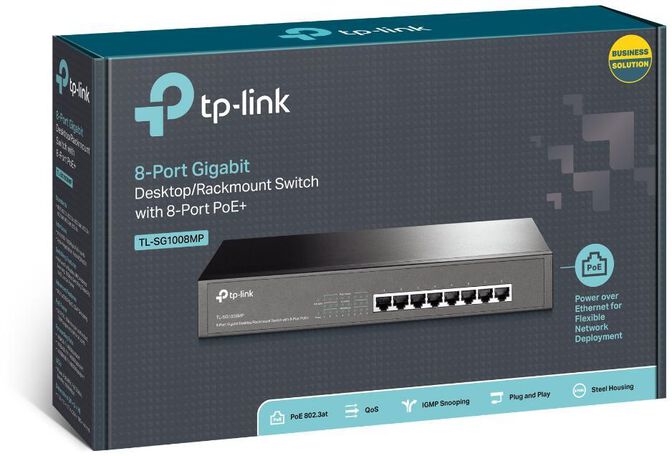 Switch TP-Link TL-SG1008MP 8 Portas Gigabit PoE+ image number 3