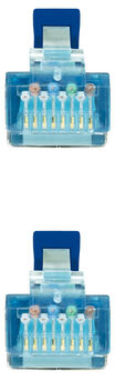 Cable de Red NanoCable RJ45 LSZH CAT.7 600MHZ SFTP AWG26 1 M Azul image number null