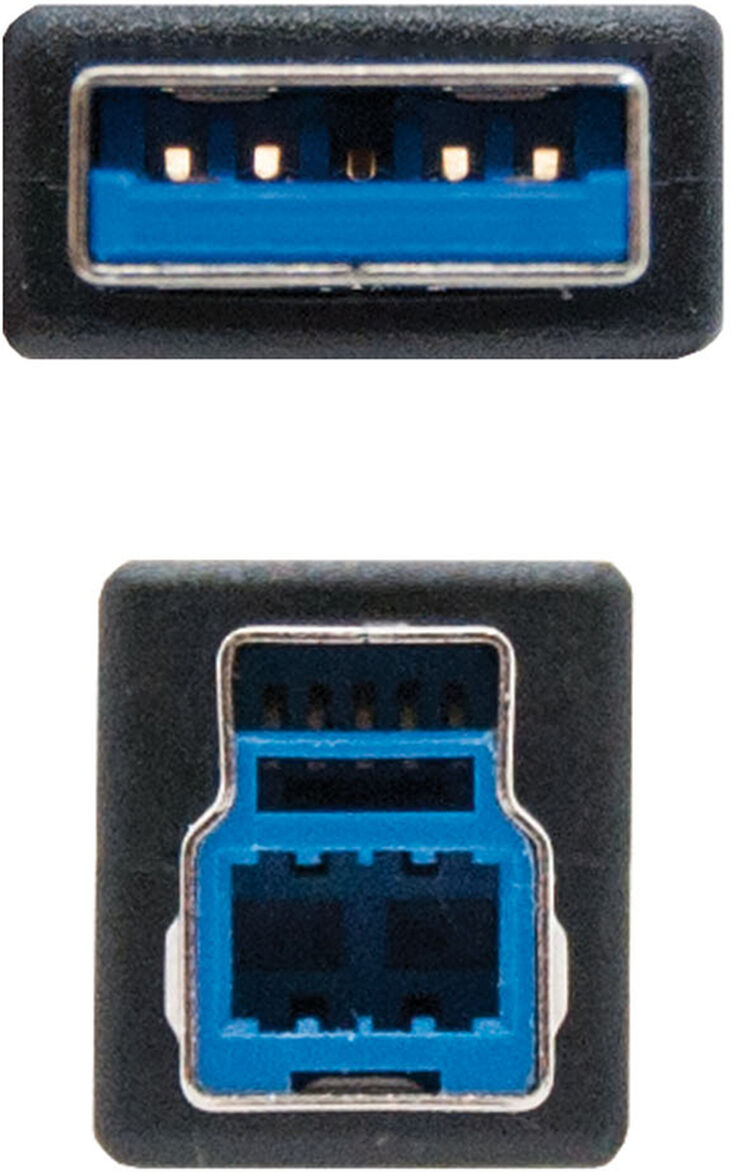 Cable USB 3.0 Impressora Nanocable USB-A/M para USB-B/M 2 M Negro image number 1
