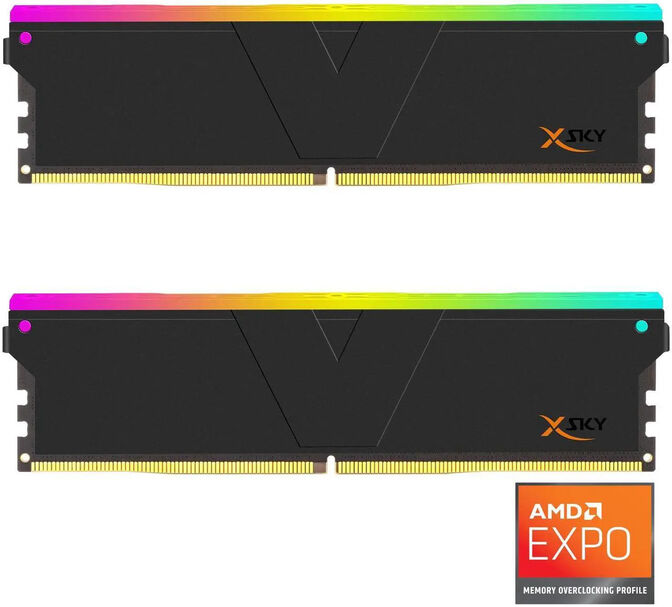 V-Color Kit 32GB (2 x 16GB) DDR5 6000MHz Manta Xsky EXPO Negro CL30 (SOLO COMPATIBLE CON RYZEN) image number 0