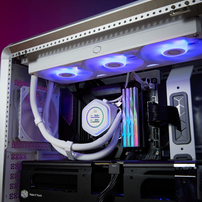 Refrigeraci&oacute;n L&iacute;quida CPU Cooler Master MasterLiquid ATMOS II LCD ARGB 360mm Blanco image number 6