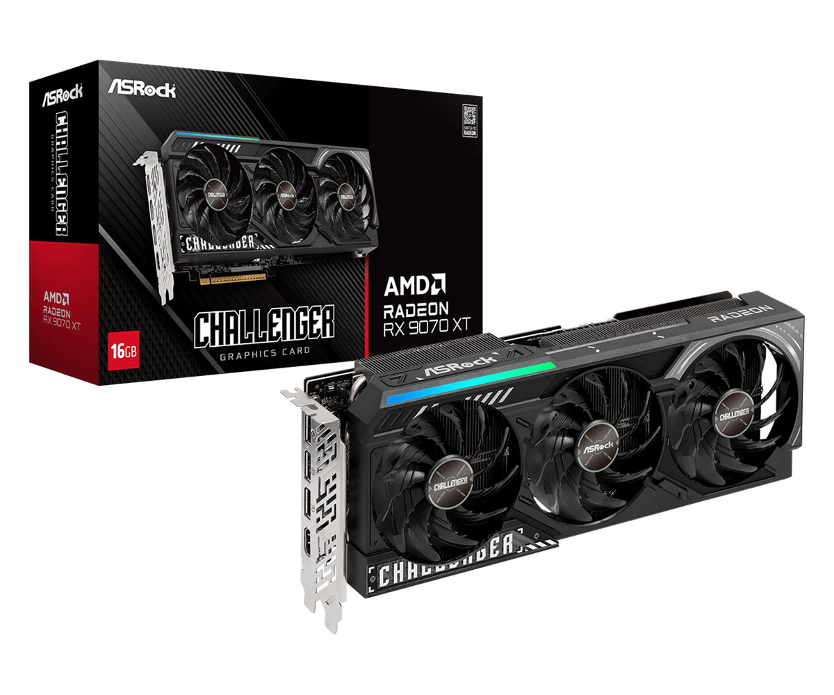Tarjeta Gr&aacute;fica ASRock Radeon RX 9070 XT Challenger 16GB GDDR6