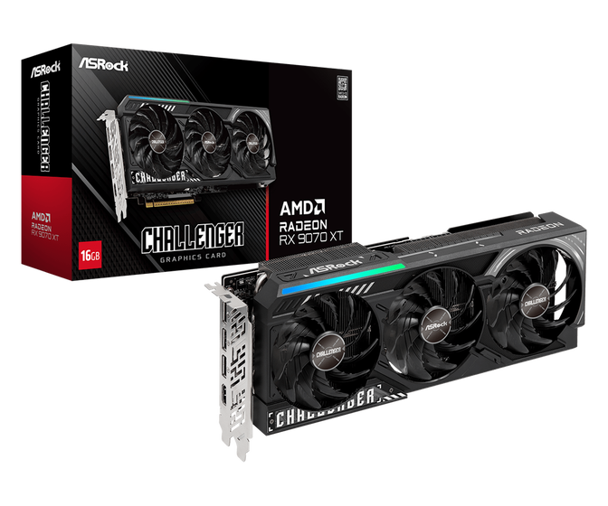 Tarjeta Gr&aacute;fica ASRock Radeon RX 9070 XT Challenger 16GB GDDR6 image number 0