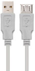 Cable USB 2.0 Nanocable USB-A M/F 1 M Bege image number null