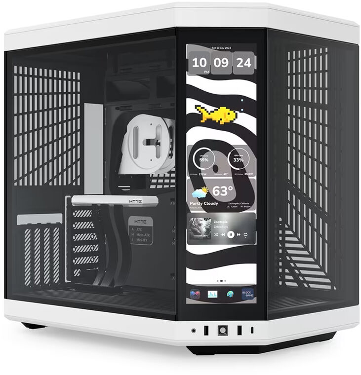 Caja ATX Hyte Y70 Touch Infinite Vidrio Templado Blanco/Negro image number 0