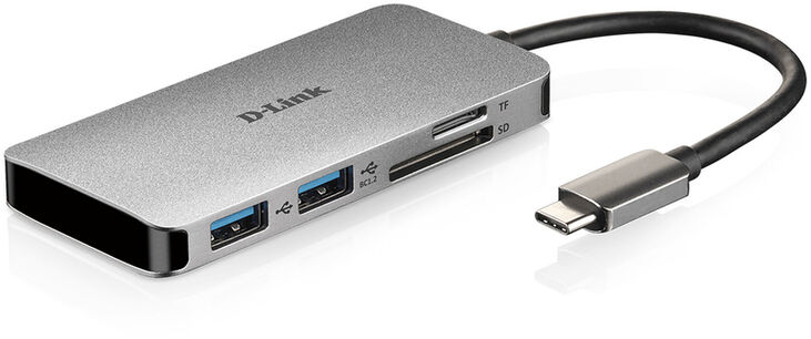 HUB USB D-Link USB-C Macho para 2 x USB 3.0 Tipo A Hemea + 1 x HDMI + Leitor Tarjetas (Micro SD + SD) + 1 x USB-C (até 100W) image number 3