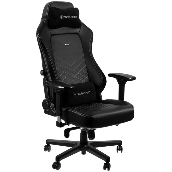 Silla noblechairs HERO - Negro / Blanco Platina image number 0