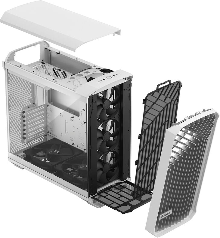 Torre E-ATX Fractal Design Torrent White Tempered Glass image number 17