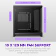 Torre ATX NZXT H6 Negro Cristal Templado image number null
