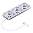 Ventilador Jonsbo ZB-360 RGB de Marco &Uacute;nico de Flujo Invertido Blancos &ndash; Triple Ventilador 120mm (360mm) image number null