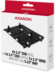 Soporte para baia 5.25" AXAGON RHD-435 para 4x 2.5"SSD/HDD /2x 2.5"SSD/HDD + 1x 3.5" HDD image number null