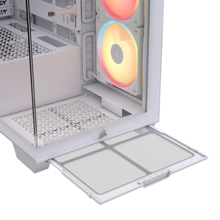 Torre E-ATX Corsair 3500X LXR Link RGB Blanco Cristal Templado image number 16