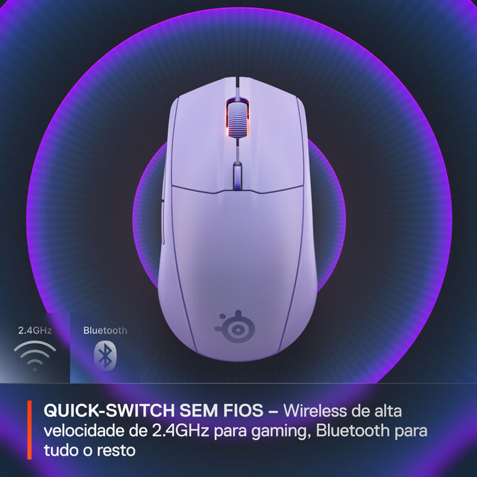 Rat&oacute;n Steelseries Rival 3 Wireless Gen2 Lavanda image number 2