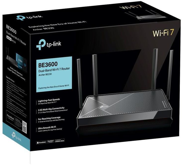 Router TP-Link Archer BE230 BE3600 Wi-Fi 7 image number 3