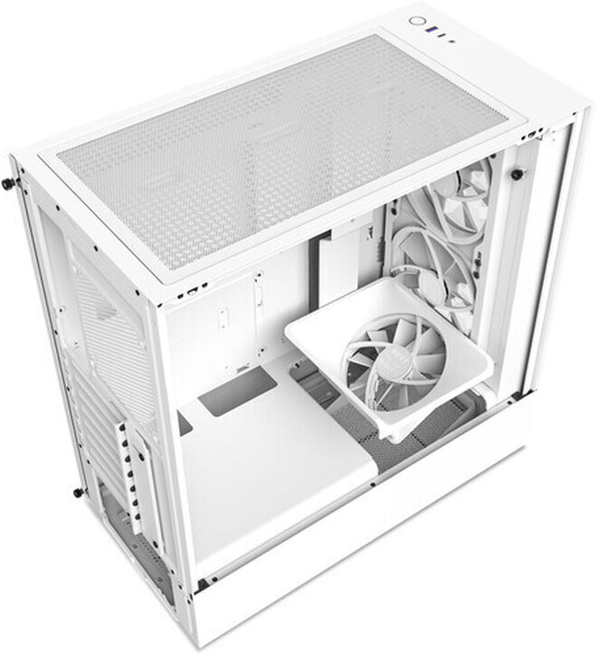 Torre ATX NZXT H5 Elite Blanco Cristal Templado image number 3