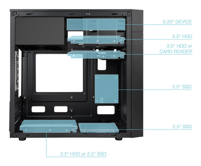 Caja Micro-ATX Tooq ISOBOX ULTRA C/Fuente Alimentaci&oacute;n 500W USB-C image number 2