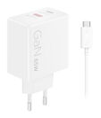 Caregador Lenovo de Parede USB-C 65W Dual GaN Branco + Cabo USB-C 1.5m image number null