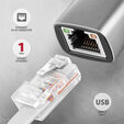 Adaptador AXAGON ADE-TXCA Gigabit Ethernet 10/100/1000 - USB 3.1 Tipo C + USB-A image number null