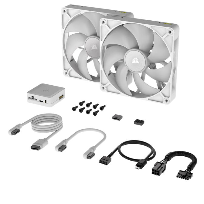 Ventilador Corsair iCUE Link RX140 RGB PWM Blanca 140mm (Pack 2) image number 1