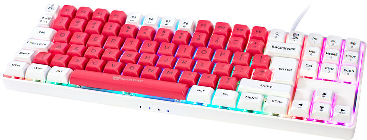 Teclado GAMIAC TKL90G, Kailh Red, Blanco/Rosa - Mecánico (ES) image number 3