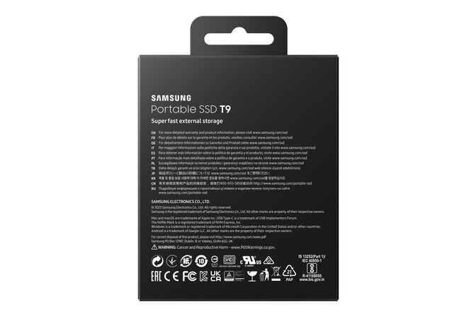 SSD Externo Samsung Portable T9 4TB USB3.2 Gen2 Negro (2000/1950MB/s) image number 8