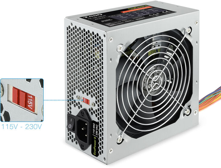 Fuente Alimentación Tooq Ecopower II ATX 500W (S/Cable Alim) image number 4