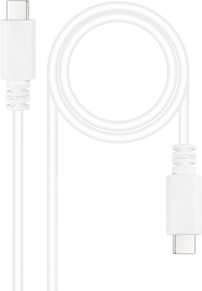 Cable USB 2.0 3A Nanocable USB-C M/M 1.5 M Blanco image number 0