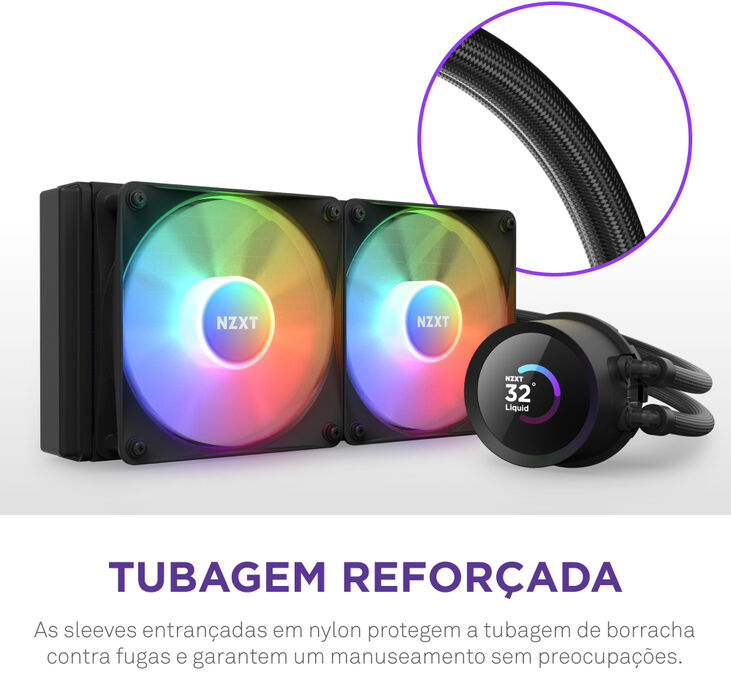Kit de Refrigeración Líquida CPU NZXT Kraken 240 RGB Negro image number 9