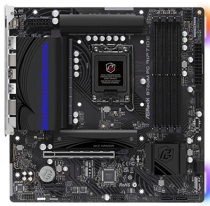 Asrock B760M PG Riptide Intel B760 LGA 1700 micro ATX image number 1