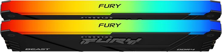 Kingston Kit 16GB (2 x 8GB) DDR4 3200MHz FURY Beast RGB 1R CL16 image number 1