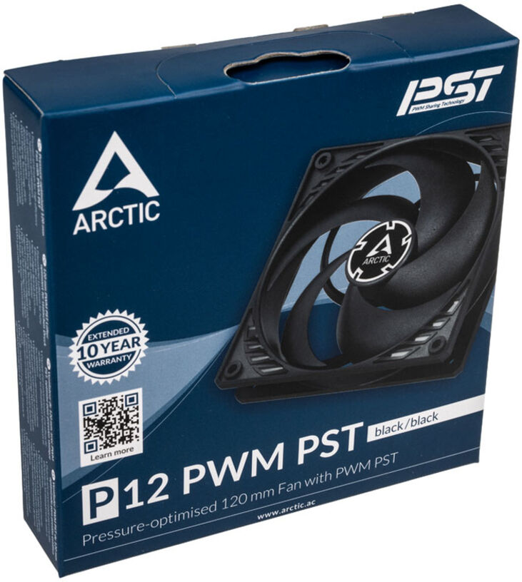 ARCTIC P12 PWM PST Carcasa del ordenador Ventilador 12 cm Negro image number 4