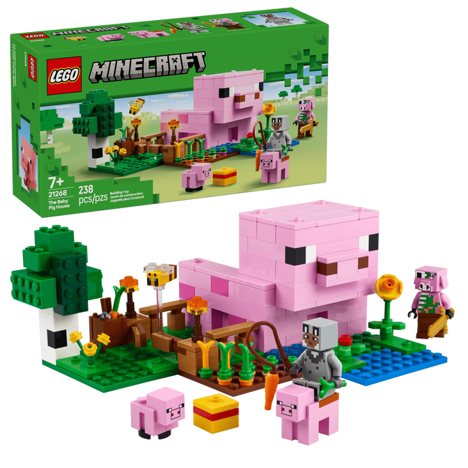 LEGO Minecraft: La Casa-Cerdo Beb&eacute;, 238 Piezas (21268) image number 0