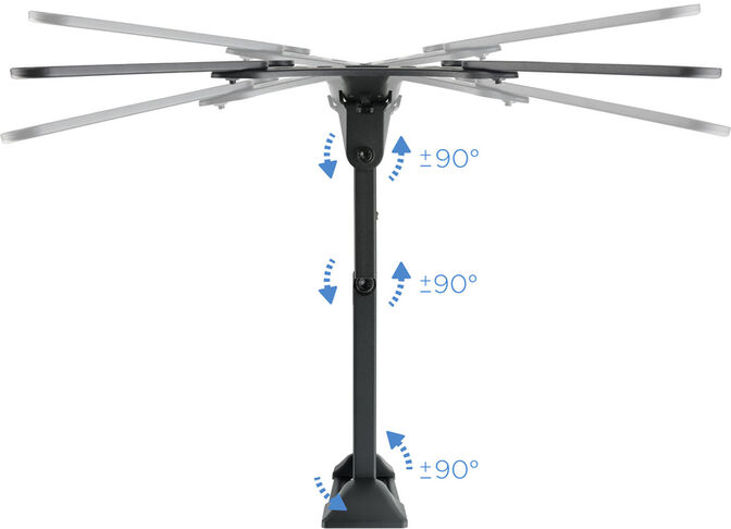 Soporte de Pared Tooq 23" a 55" Max. 30kg Negro image number 3